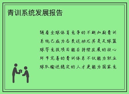 青训系统发展报告