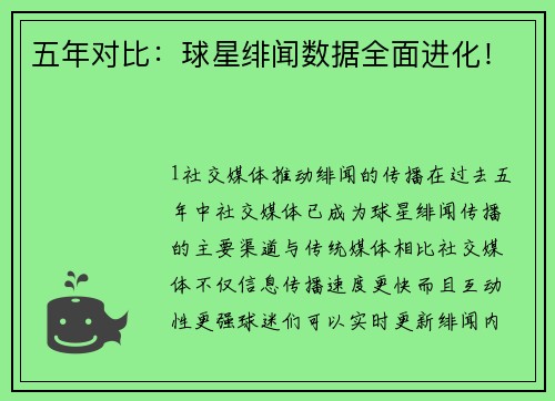 五年对比：球星绯闻数据全面进化！